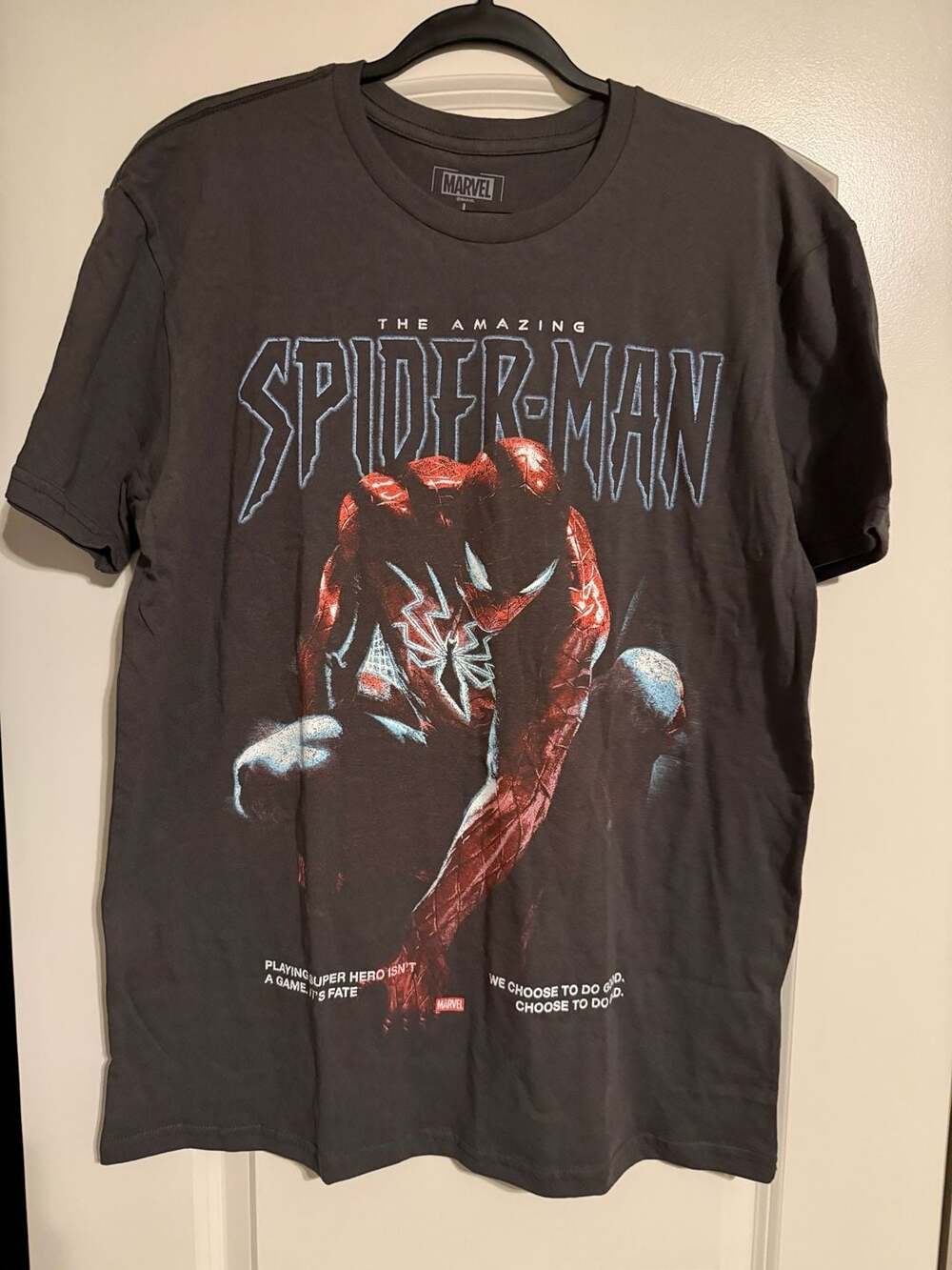 Marvel The Amazing Spider-Man Graphic T-Shirt Charcoal